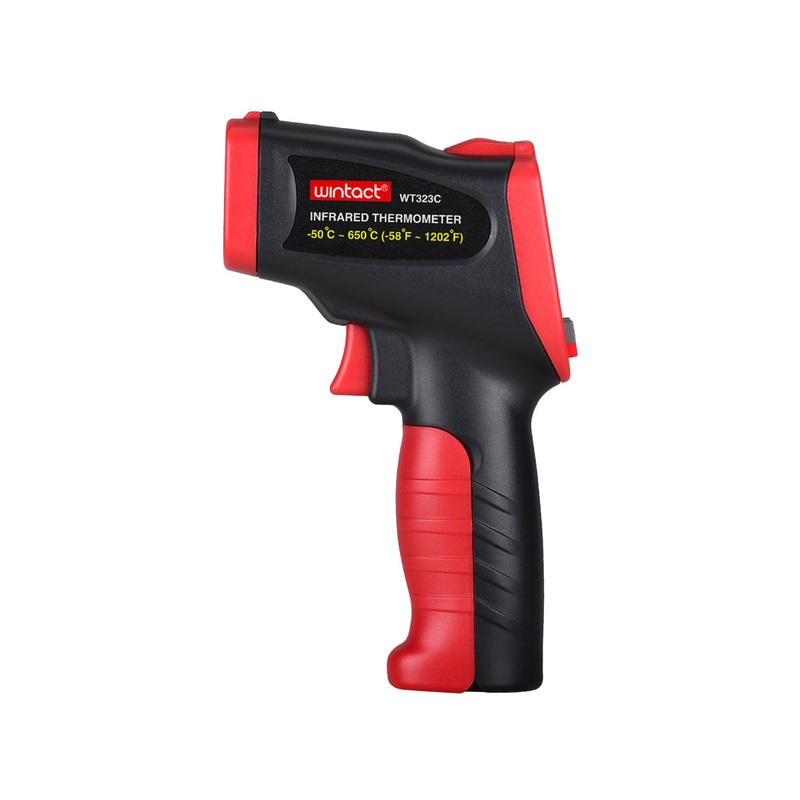 [CLEARANCE] Wintact by Benetech Non-Contact Infrared Thermometer Digital Thermal Scanner with K-Type Thermocouple, (-50~650) Sensor, Data Logging for Hot Hazardous Objects, Body & Forehead Temperature Check (Battery Included) | WT323C