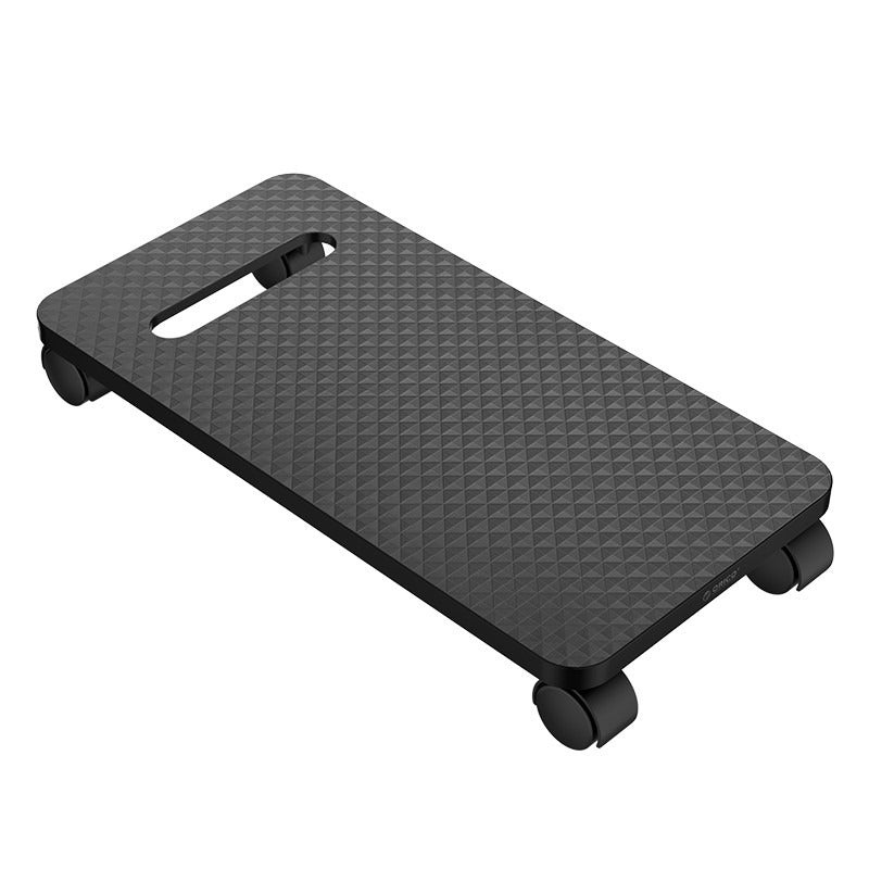 ORICO CPU PC Tower Case Holder Bracket Stand with Rotating Wheels, Flat Carbon Fiber Surface, Base Ventilation Hole for Computer Desktop System Units | CPB1
