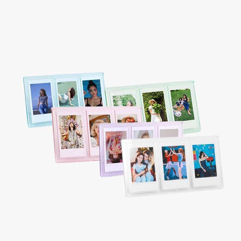 Pikxi 3-Slot Table Top Instax Instant Mini Film Frame (Purple)