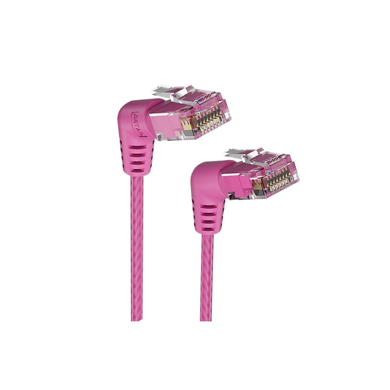 Vention 0.5m / 1m / 1.5m / 2m / 3m / 5m Cat6A UTP Patch Angled Ethernet LAN Cable 10Gbps High-Speed Network Data, 500MHz Bandwidth, Bend-Proof Rotating Connector, Gold-Plated Contacts for Home & Work Internet Connection, PC, Switch