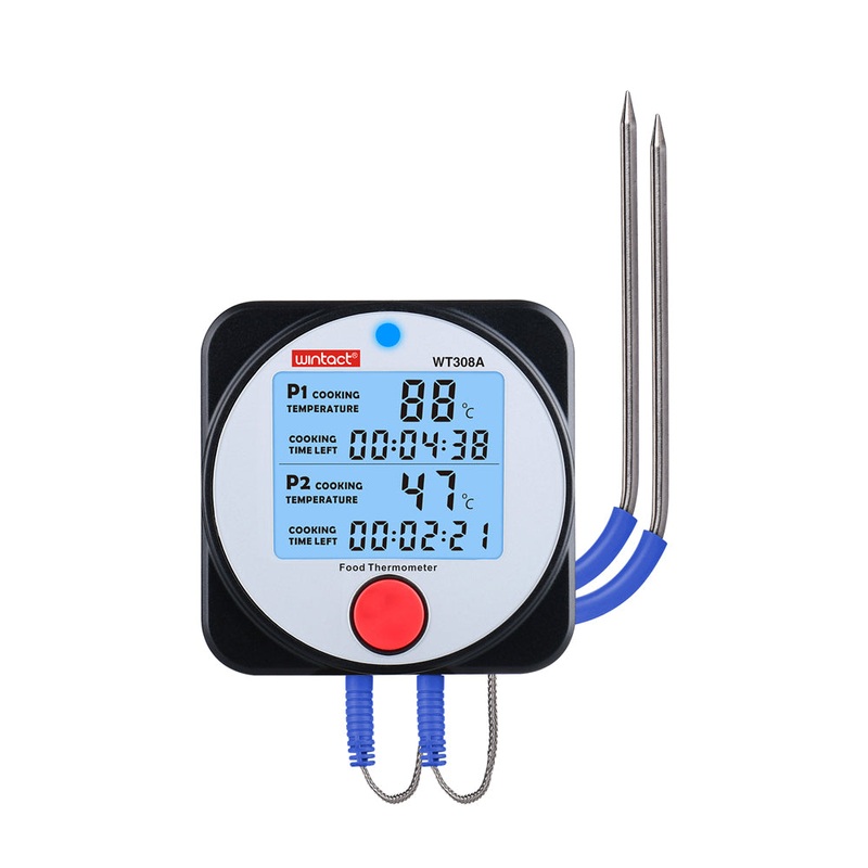 Wintact by Benetech Digital Probe-Type Food Thermometer (Battery Included) for Meat, Fish, Poultry, and Egg Cooking with Data Logging Function, Bluetooth & App Control | WT308A