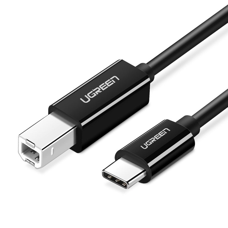 [CLEARANCE] UGREEN 1.5 Meters USB Type C Male to USB 2.0 Type B Male Scanner Printer Connector Cable with 480Mbps Data Transfer High Speed Rate for Scanner, Printer & Fax Machine to PC, Laptop, Desktop Computers – White