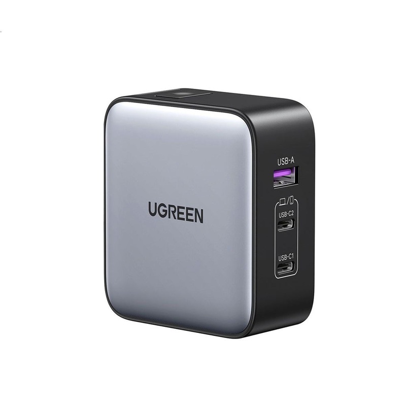 [CLEARANCE] UGREEN Nexode 65W 3-Port USB GaN Charger Fast Charging Travel Adapter with US/UK/EU Plug for iPhone Pro Max, iPad Air Mini Pro, MacBook, Huawei, Samsung Galaxy Plus Ultra, Google Pixel, Android Smartphone, Tablet, Laptop, etc. | 90409