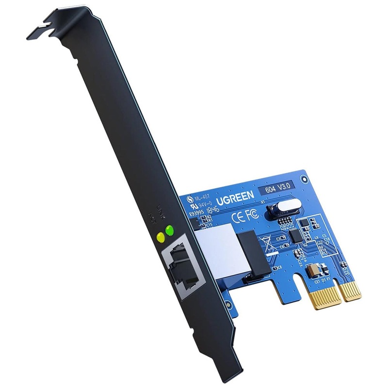 [CLEARANCE] UGREEN US230 PCI Express card Gigabit Network Ethernet with 10 100 1000 MBbps RJ45 LAN Adapter for Desktop, Computer | 30771