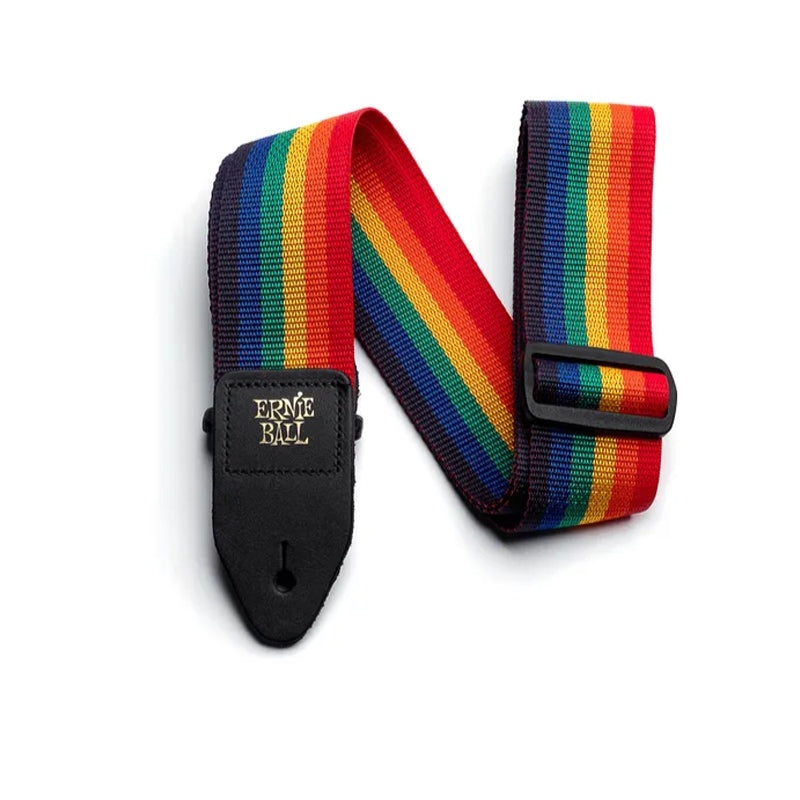 Ernie Ball Polypro Guitar Strap (Rainbow) 2-inch Wide Adjustable to 41-72 inch Cross Body Electric, Acoustic & Bass Guitar Strap – Musical Instruments and Accessories | 4044