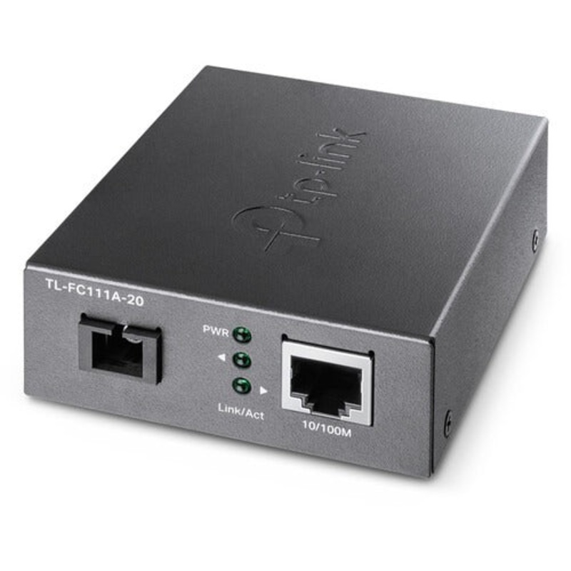 TP-Link TL-FC111PB-20 10/100Mbps WDM Media Converter with 1-Port PoE Single-Mode Fiber Optic Transceiver with 20 km Extension Range, Auto-Negotiation Half/Full-Duplex Mode, Auto-MDI/MDIX TP LINK TPLINK