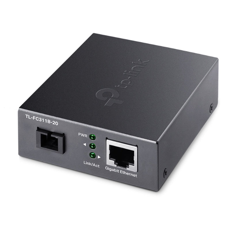 TP-Link TL-FC311B-20 10/100/1000Mbps WDM Single-Mode Media Converter Fiber Optic Transceiver UTP TP LINK TPLINK
