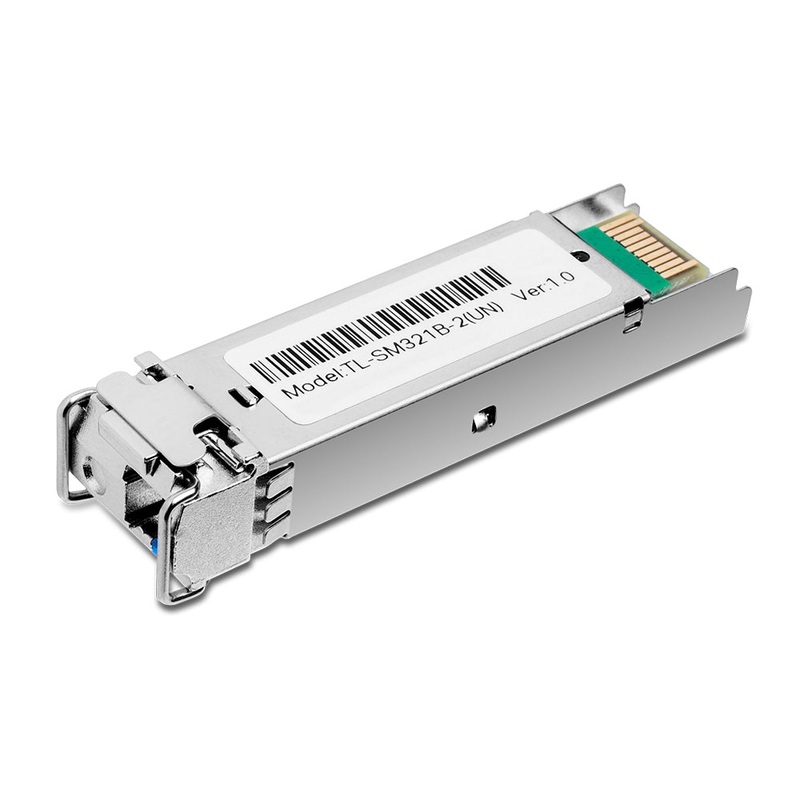 TP-Link TL-SM321B-2 1000Base-BX WDM Bi-Directional SFP Module Hot-Swappable Single-Mode Fiber Optic Transceiver with Up to 2 km Transmission Range TP LINK TPLINK