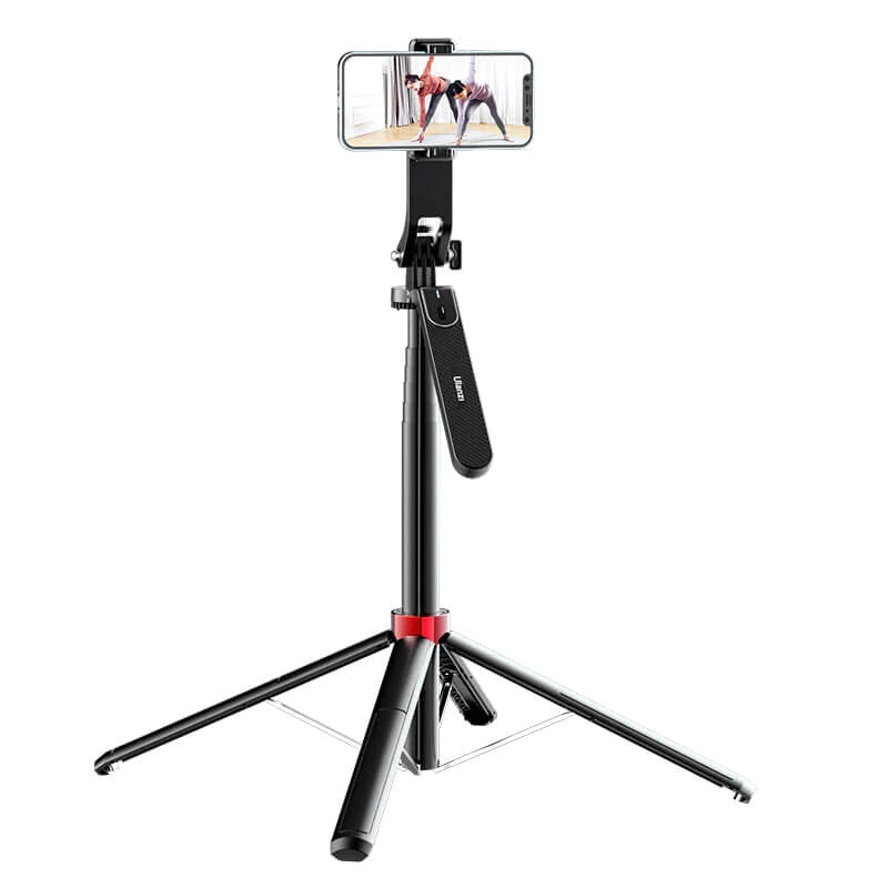 Ulanzi MA09 Selfie Stick with Detachable Bluetooth Remote Control, Phone Clip, and GoPro Action Camera Mount, 30cm to 180cm Retractable Length, 1/4 Standard Thread | M013GBB1