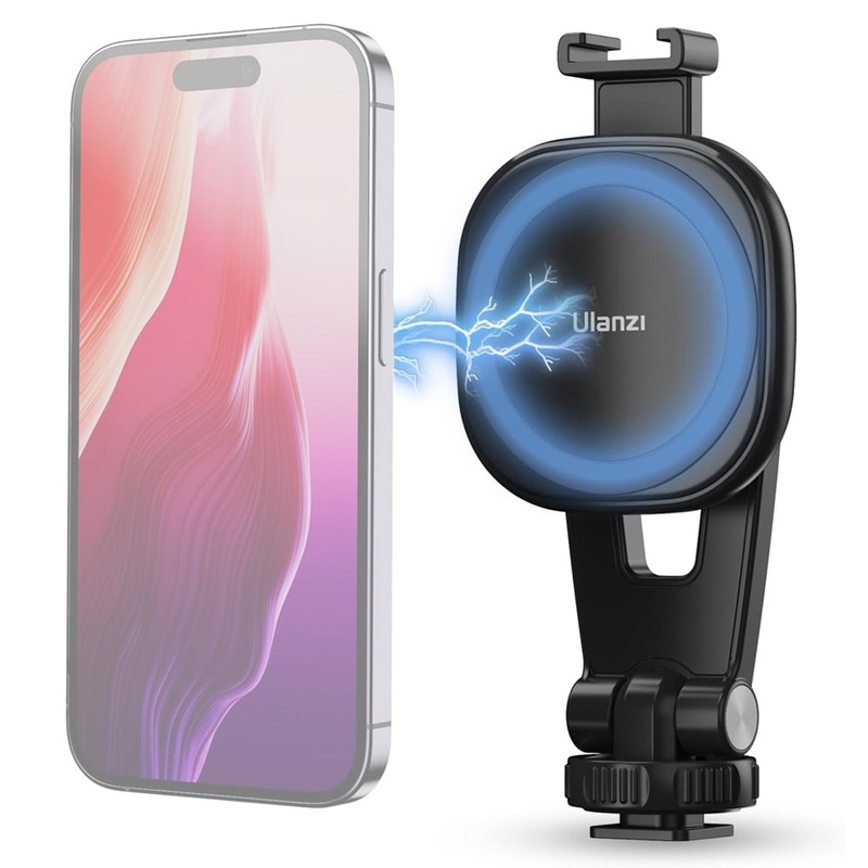 Ulanzi MA23 Magnetic Phone Mount Holder with 1/4 Threaded Hole, Hot Shoe Plate, Cold Shoe Mount for iPhone 12 / 13 / 14 / 15 Plus Pro Max MagSafe Smartphone – Mobile Phone Parts & Accessories  | M015GBB1