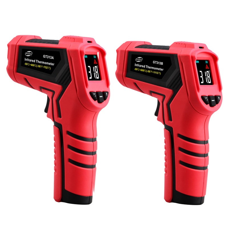 Benetech GT313A Industrial Digital Non-Contact Laser Infrared Thermometer Thermal Scanner with Colored LCD Display for Hot Hazardous Objects and Surfaces