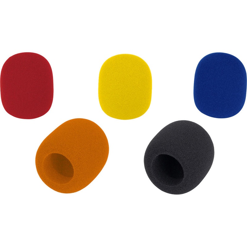 [CLEARANCE] Samson WS1C Set of 5 Foam Mic Windscreens for Q / R / Concert / Synth 7 / Stage / UM1 / UM77 Series Handheld Microphones with Assorted Colors