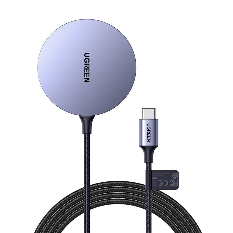 [CLEARANCE] UGREEN 15W USB C Wireless Magnetic MagSafe Charger (1.5 Meters) for iPhone & AirPods – 30233