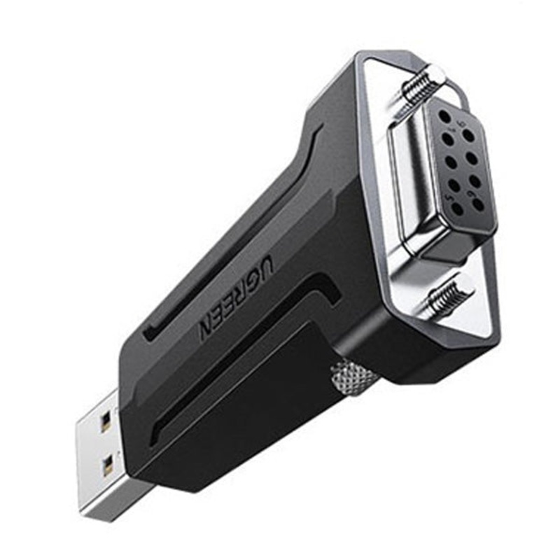 [CLEARANCE] UGREEN USB 2.0 Male to DB9 RS232 Female Cable Converter Adapter Dongle for PC, Desktop Computer, Camera, Router, Serial Modem, Barcode Scanner, Cash Register, Tax Printer, etc. – Supports Windows, macOS, Linux | 80111