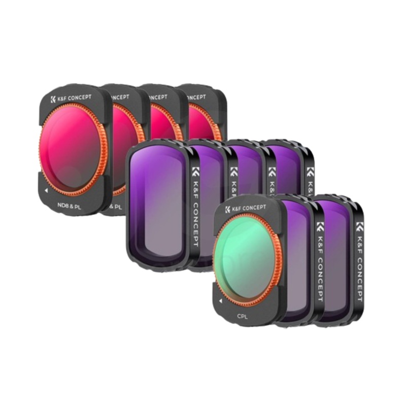 K&F Concept Nano-X Series Set DJI Osmo Pocket 3 HD Optical Glass Neutral Density & ND Polarizing Lens Filters with Magnetic Frame and Multi-Layer Nano Coating – Hybrid ND8/PL+ND16/PL+ND32/PL+ND64/PL or ND4+ND8+ND16+ND32