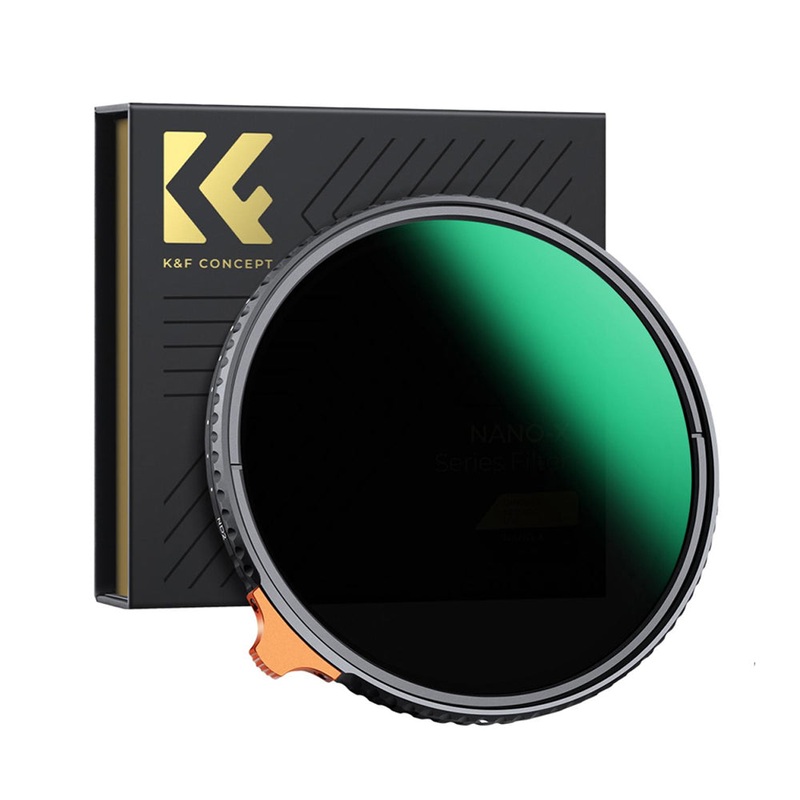 K&F Concept Nano-X Series Variable ND2-400 9-Stop Neutral Density Lens Filter with Multi-Coated Optical Glass and Aluminum Metal Frame for Mirrorless and DSLR Camera Photography – Available in all sizes