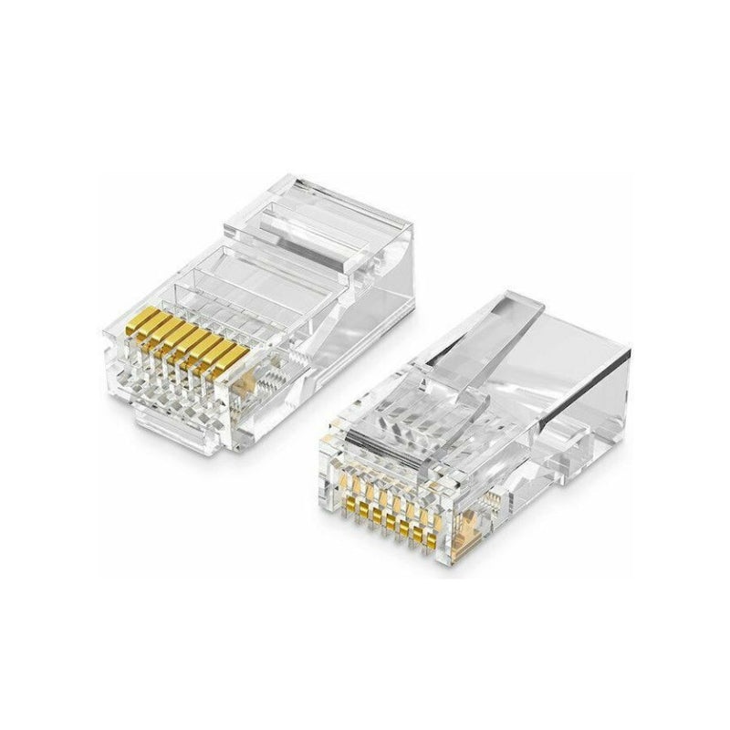 UGREEN 100pcs UTP CAT5 CAT5e RJ45 Ethernet Network Crimp Connector with Unshielded Crystal Head Design | 50246