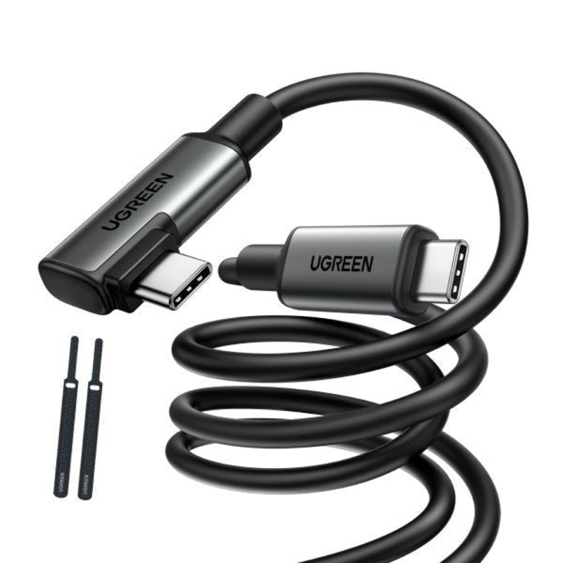 UGREEN 5 meters USB C 3.2 Gen 1 Right Angle Connector Gaming VR Headset Link Cable with Oculus Quest 2/1, 5Gbps Transmission Rate – Compatible with Phone, Tablet, Laptop, TV, Nintendo Switch, PS5 & Xbox Controller, etc. | 90629