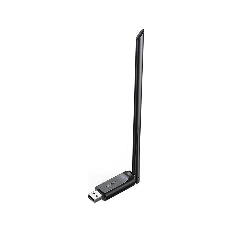 UGREEN AC650 Dual Band USB Wi-Fi Adapter High-Gain 6dBi Network Antenna with 433Mbps at 5GHz & 200Mbps at 2.4GHz Transmission Speed for PC, Notebook Computer, Laptop – Supports Windows & Linux | 90339