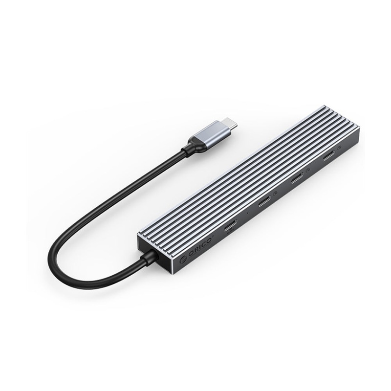 [CLEARANCE] ORICO Compact 4 Port USB 3.2 Gen2 Type-C Hub with PD 100W Power and 10Gbps Transfer Rate for Smartphone Desktop PC Computer Laptop | DHF-4C