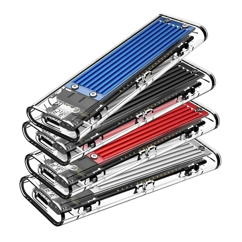 [CLEARANCE] ORICO M.2 NVMe SSD Solid State Drive Transparent Enclosure with USB 3.1 Type-C Output, 10Gbps Transfer Rate, 2TB Max Capacity for Windows, Mac OS, Linux | TCM2-C3