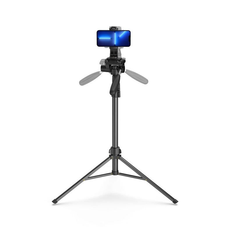 [CLEARANCE] SmallRig PT-20 Multifunctional Encore Live-Streaming Aluminum Tripod Stand with Phone Clip Holder, Panoramic Pan Head, 1/4”-20 Threaded Hole, Top Cold Shoe Mount, 181cm Max Height and 2kg Payload Capacity for Smartphone and Camera | 3994
