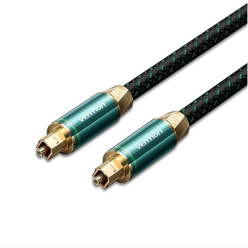 [CLEARANCE] Vention 10mToslink Optical Fiber Male to Male Hi-Fi Audio Cable, Supports S/PDIF Port for TV, Gaming Console, DVD Player, Speaker, Soundbar, and Amplifier | BKBGL