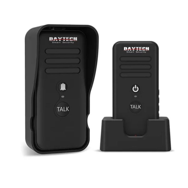 DAYTECH Wireless Intercom Doorbell Waterproof 3000 ft Long Range Two-Way Transmission with 2500mAh Rechargeable Battery, Adjustable Volume, 14 Chimes for Office, House, Hotel, Apartment | HI03US1-1