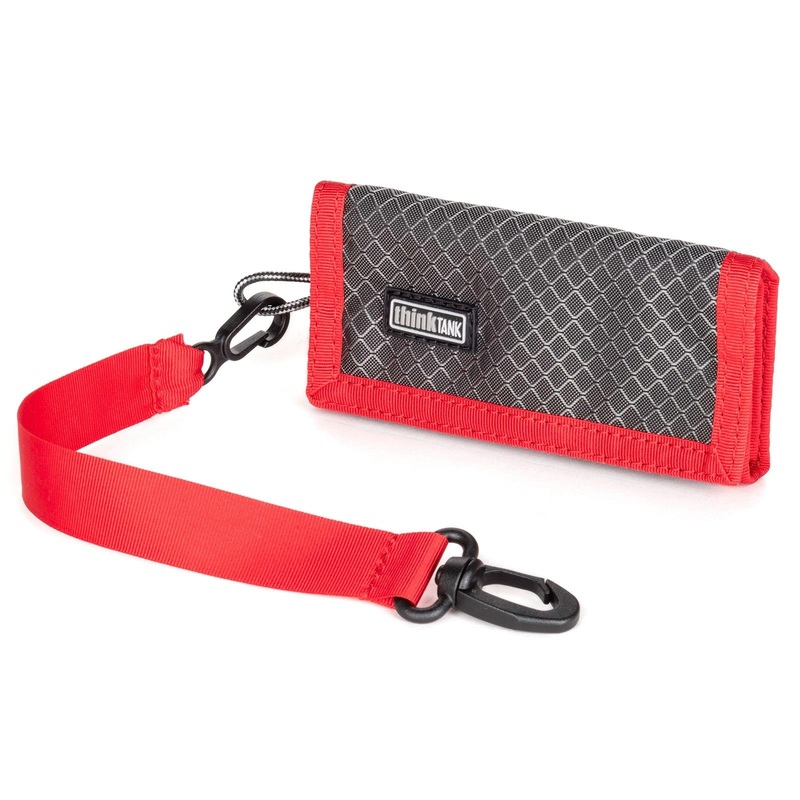 Think Tank Pee Wee Pixel Pocket Rocket ID and Memory Card Pouch Holder Wallet with 4 CF 3 SD Clear Slots and Hook / Loop Fasteners for Belt and Neck Strap for Camera Accessories