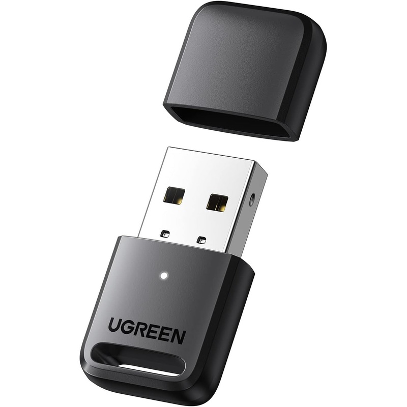 [CLEARANCE] UGREEN USB Bluetooth 5.0 Adapter with 20 Meters Operating Distance, Connect Up to 5 Max Devices and 2400Mhz Frequency Range, LED Indicator for Desktop, Laptop, PC Windows 7/8.1/10/11 | 80890