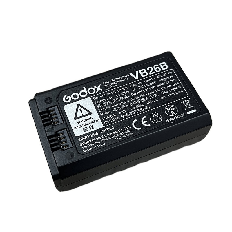 Godox VB26B 2980mAh Li-Ion Rechargeable Speedlight Flash Battery with 480 Full Power Output Capable for V1 Flash Head