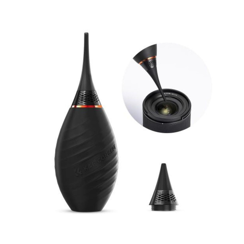 K&F Concept Dust Air Blower with Short & Long Soft Nozzles for Camera, Lens, Sensor, Filters, LCD Screen Display, PC, Laptop Computer, and Keyboard Cleaning Tool | Black, Pink, White