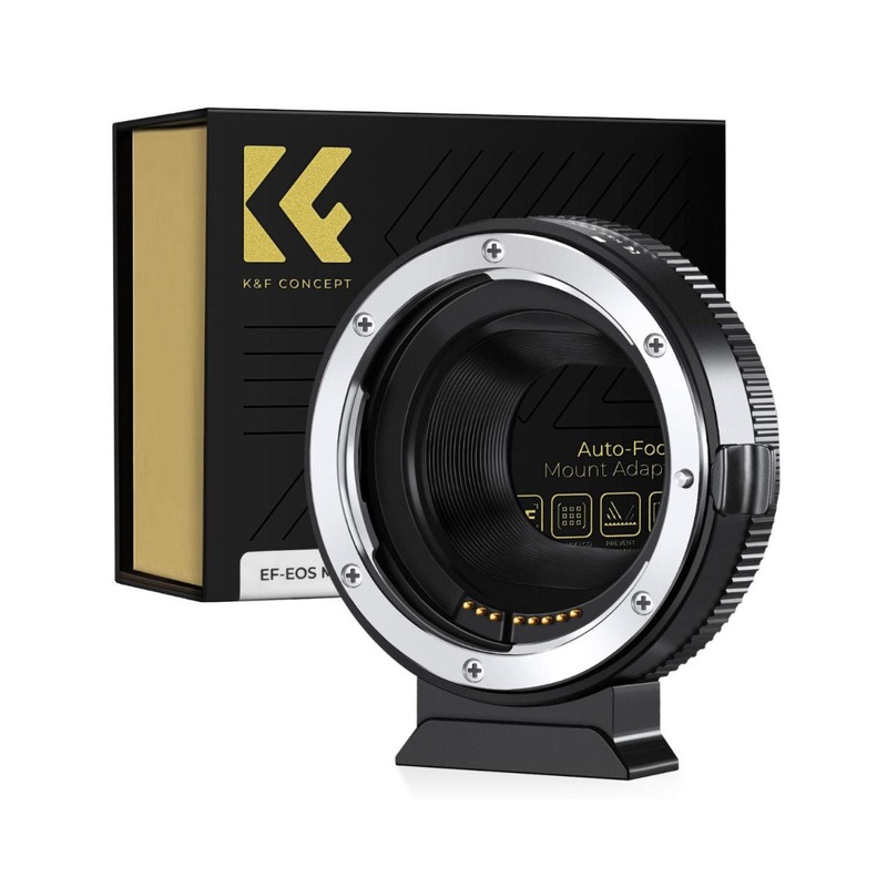 K&F Concept EF-EOS M High-Speed Auto Focus Adapter for Canon EF / EF-S Lens to M Mount Full Frame & APS-C Camera EOS M3 M5 M6 M10 M50 M100 M200