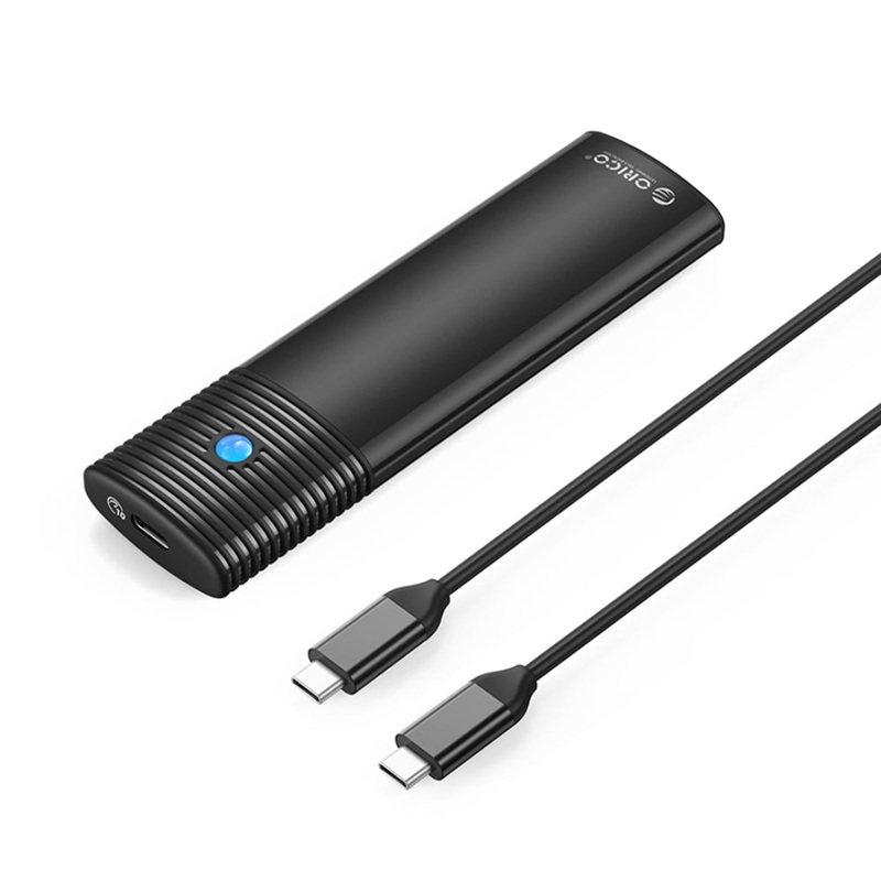 ORICO M.2 NVMe / NGFF SATA Dual Protocol SSD Solid State Drive Enclosure with USB Type-C 3.2 Gen2 Output, 10Gbps Transfer Rate, 4TB Max Capacity and LED Indicators for Windows, Mac OS, Linux | PWDM2-G2 | Black, White, Blue, Pink