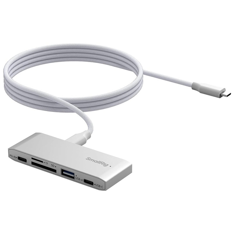 SmallRig 5-in-1 Memory Card Reader Docking Station for SD / SDHC / SDXC / Micro SD SDHC SDXC with 65W PD Fast Charging / Data Transfer, Dual SD/TF Slots and USB-C USB-A Ports | 4746