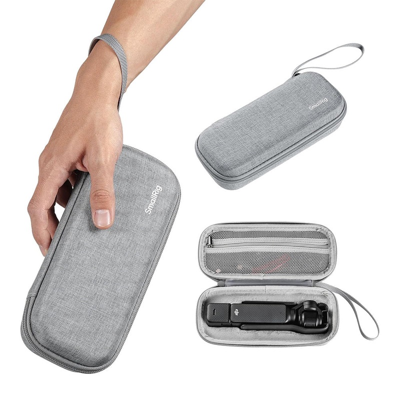 SmallRig Hard Shell Pouch Carrying Bag with Wrist Strap for DJI Osmo Pocket 3 Action Camera, Plush Padded Lining and Molded Interior Compartments | 5118