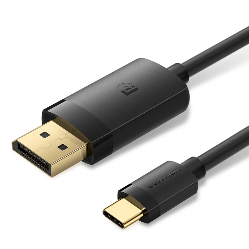 Vention USB-C to DP 4K HD Cable Black 4K/60Hz For Laptop, Phone, Tablet, TV, Projector, Monitor