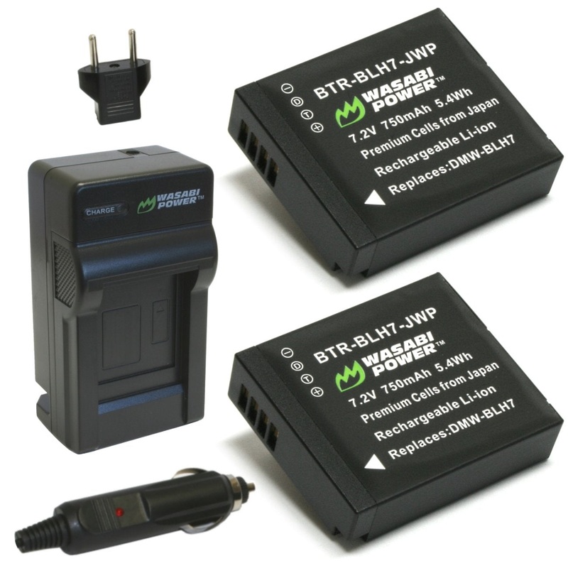 Wasabi Power Battery BMW BLH7 (2-Pack) and Charger for LUMIX DMW-BLH7, DMW-BLH7E, DMW-BLH7PP (Compatible with Lumix DC-GX850, DMC-GM1, DMC-GF7, DMC-LX10)  |