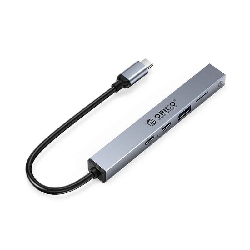 [CLEARANCE] ORICO 5-Port USB-C Hub with PD 60W, USB-A 2.0, and USB-A 3.0 for Windows Mac OS Linux PC Computer Desktop Laptop | BHC1-5P