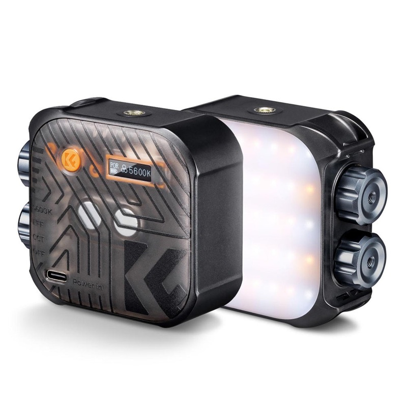 K&F Concept Bi-Color LED Portable Video Fill Light 2500K-9900K CRI 96+ with Built-In 2000mAh Rechargeable Battery & 15 Light Effects for Travel Photography Content Creation Vlogging Streaming Recording – Black