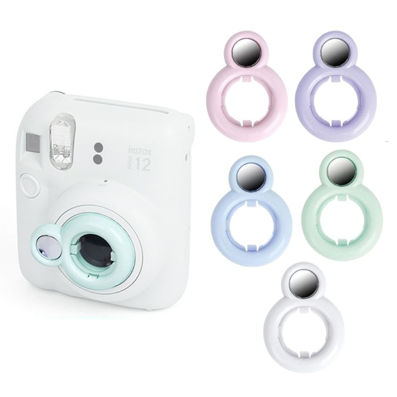 Pikxi Close-Up Lens Selfie Mirror for FUJIFILM Instax Mini 12 Film Cameras for Self Portrait Photography with Easy Installation – Available in Blossom Pink, Clay White, Lilac Purple, Pastel Blue, and Mint Green Colors