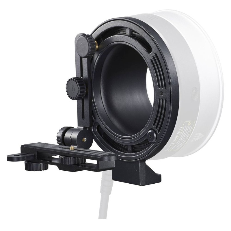 Godox FLB-90 Quick Rotating Bracket Kit for R1200 Ring Flash with Umbrella Bracket and (Optional) FLB-02 L-Shape Foldable Holder for Camera – Photography and Studio Lighting Equipment