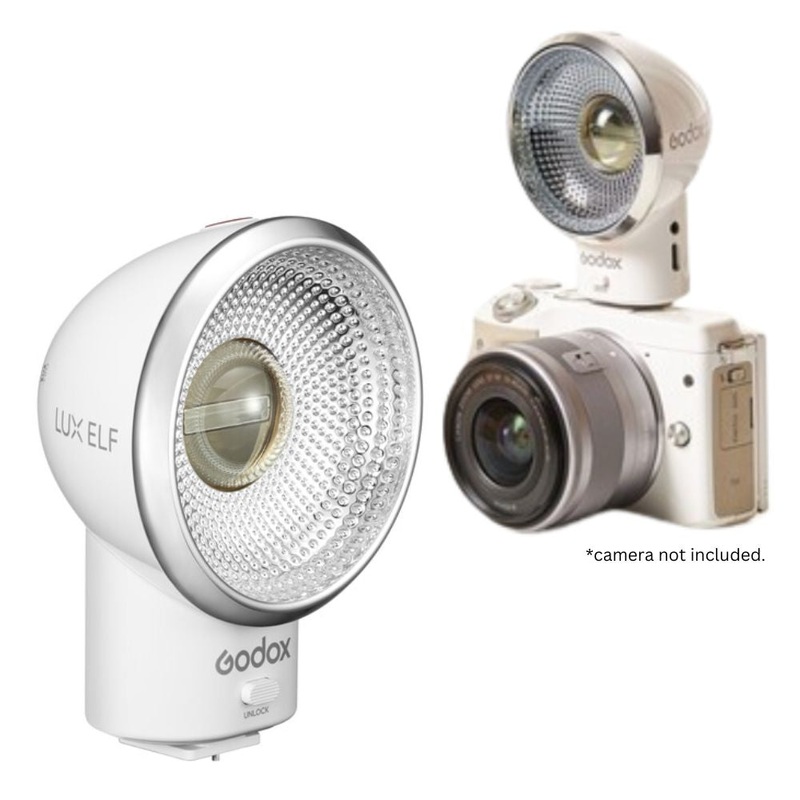 Godox Lux Elf Retro Vintage-Style Camera Flash with GN 19.7′, Output Power Selection Dial, and Up to 400 Flashes on Full Charge for Photography