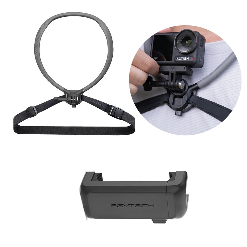 PGYTECH CapLock Action Camera Quick Release Neck Band with Optional Smartphone Holder, Adjustable Chest Strap, and 1/4-20 Mount Adapter for Insta360, DJI, GoPro, and  (60-92mm) Mobile Phones | P-GM-153 / P-GM-176