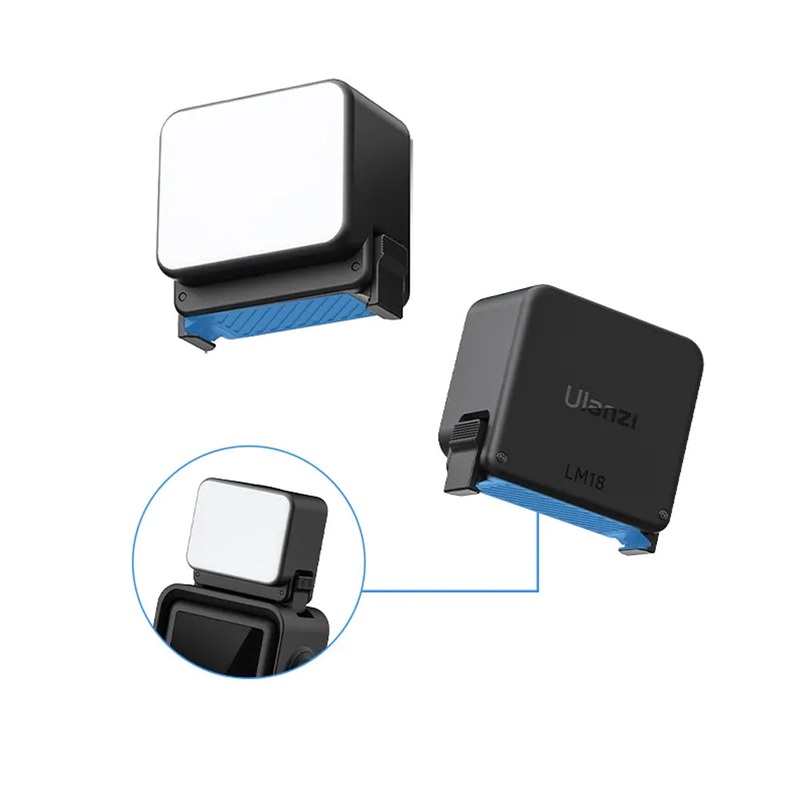 Ulanzi LM18 DJI Osmo Action 4 / 3 & Pocket 3 500mAh Mini LED Video Light 5600K-200K CCT Color Temperature, QR Quick Release Mount, IPX5 Waterproof and USB Type-C Charging Port – L042GBB1