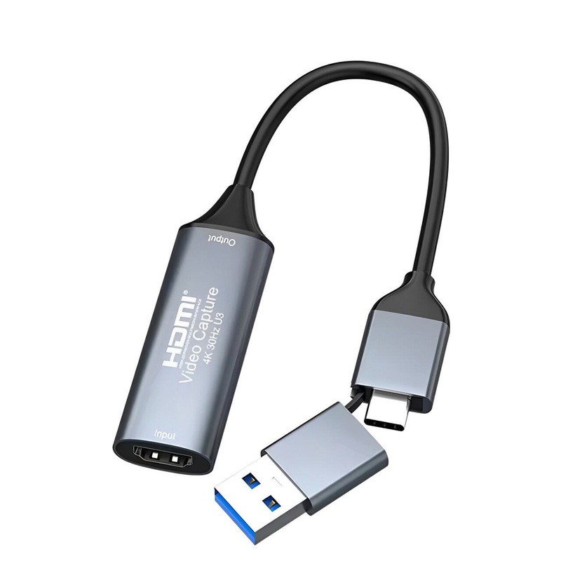 ArgoX USB 3.0/2.0 4K HDMI Video Capture Card with USB-A/Type C Cable 1080P Live Streaming, Recording & Gaming for PS5/PS4 Xbox Game Consoles PC Desktop Computers & Laptops | HDVC14 | HDVC2