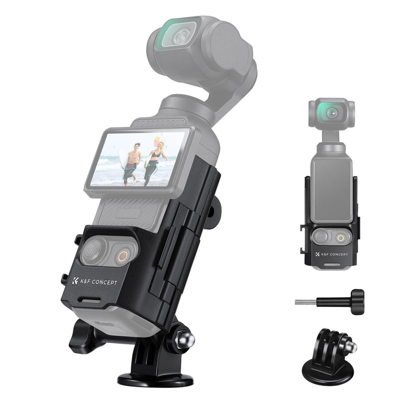 K&F Concept DJI OSMO POCKET 3 Expansion Mounting Frame with Cold Shoe Mount & 1/4-20 Mount Adapter for Tripods, Selfie Sticks, and Camera Accessories