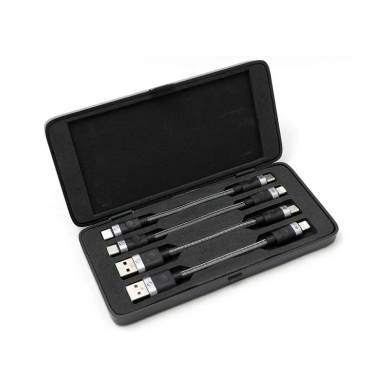 ORICO 4-in-1 Cable Organizer Case with 100W USB-C to USB-C, 66W USB-A to USB-C, 29W USB-C to Lightning, and 12W USB-A to Lightning Data & Charging Cables for Smartphones, Tablets, Laptops, and Cameras