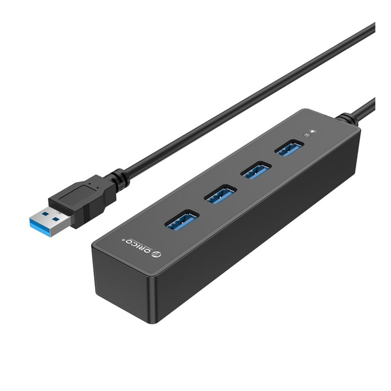 ORICO 4-Port USB 3.0 Hub with 5Gbps Transmission Rate and Windows, MacOS, and Linux Support for Computers and Laptops