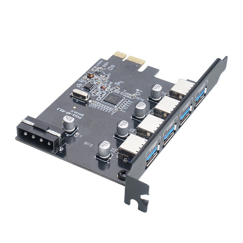 ORICO 4-Port USB 3.0 PCIe Expansion Card with 5Gbps High-Speed Data Rate for Desktop Computers (Windows & Linux) | PCIe USB Expansion Card | PCIe Card with USB Ports | ORICO-PVU3-4P-V1
